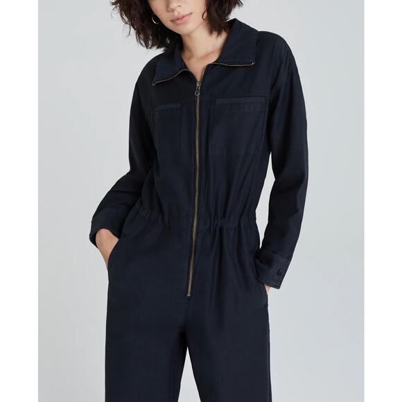 AG Adriano Goldschmeid Coveralls Boilersuit Zip Up Flight Suit Controlla Black - Picture 3 of 11